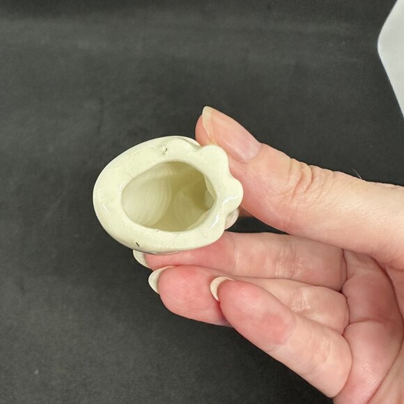 SOLD Vintage Pair Ceramic Black White Sitting Cats Halloween Angel Ying Yang - Picture 8 of 9